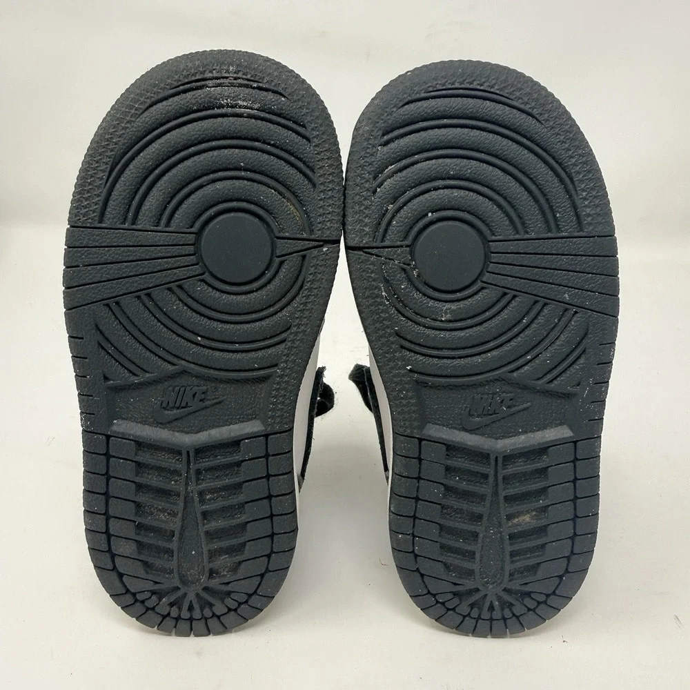 Nike Air Jordan 1 Mid Panda Elephant Toddler Shoes 8C Black White FB9912-001